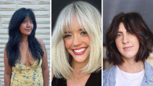 Shaggy Lob With Bangs